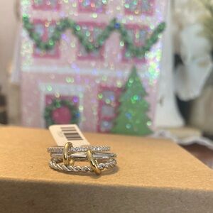 Elegant Gold and Silver Women's Ring Set